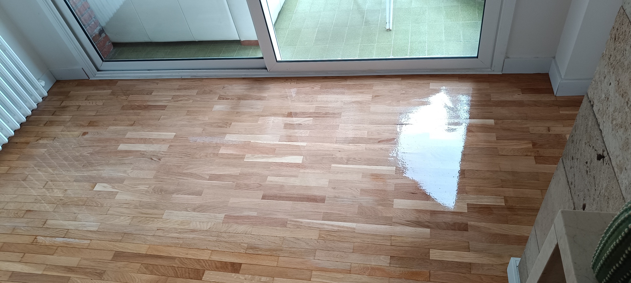 Reparación parquet encolado tablilla roble Barcelona 16