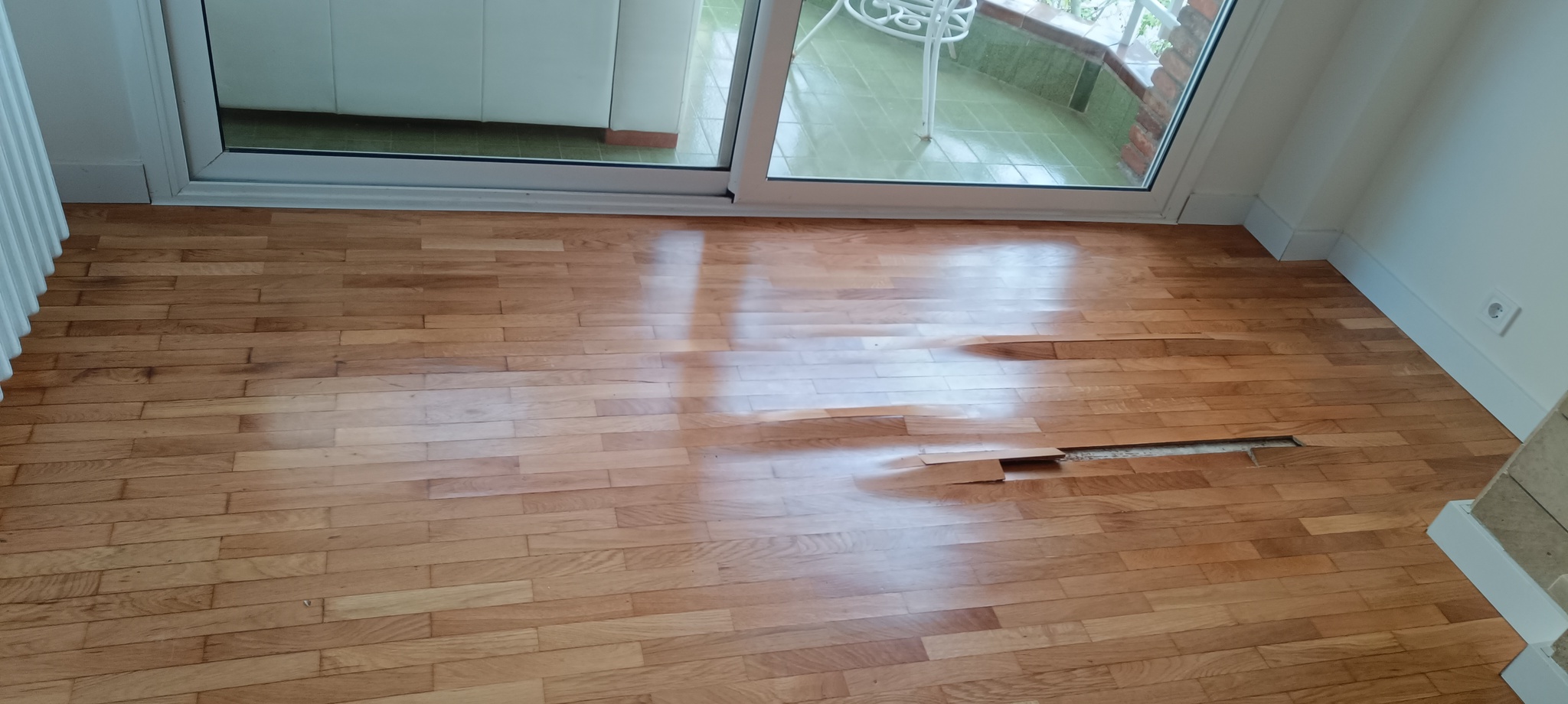 Reparación parquet encolado tablilla roble Barcelona 3