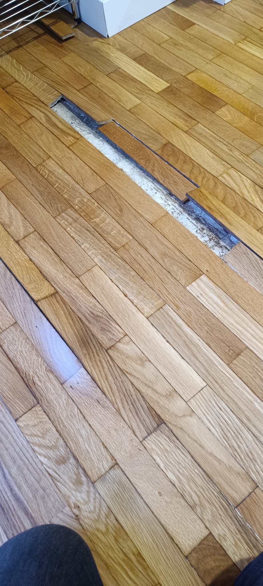 Reparación parquet encolado tablilla roble Barcelona