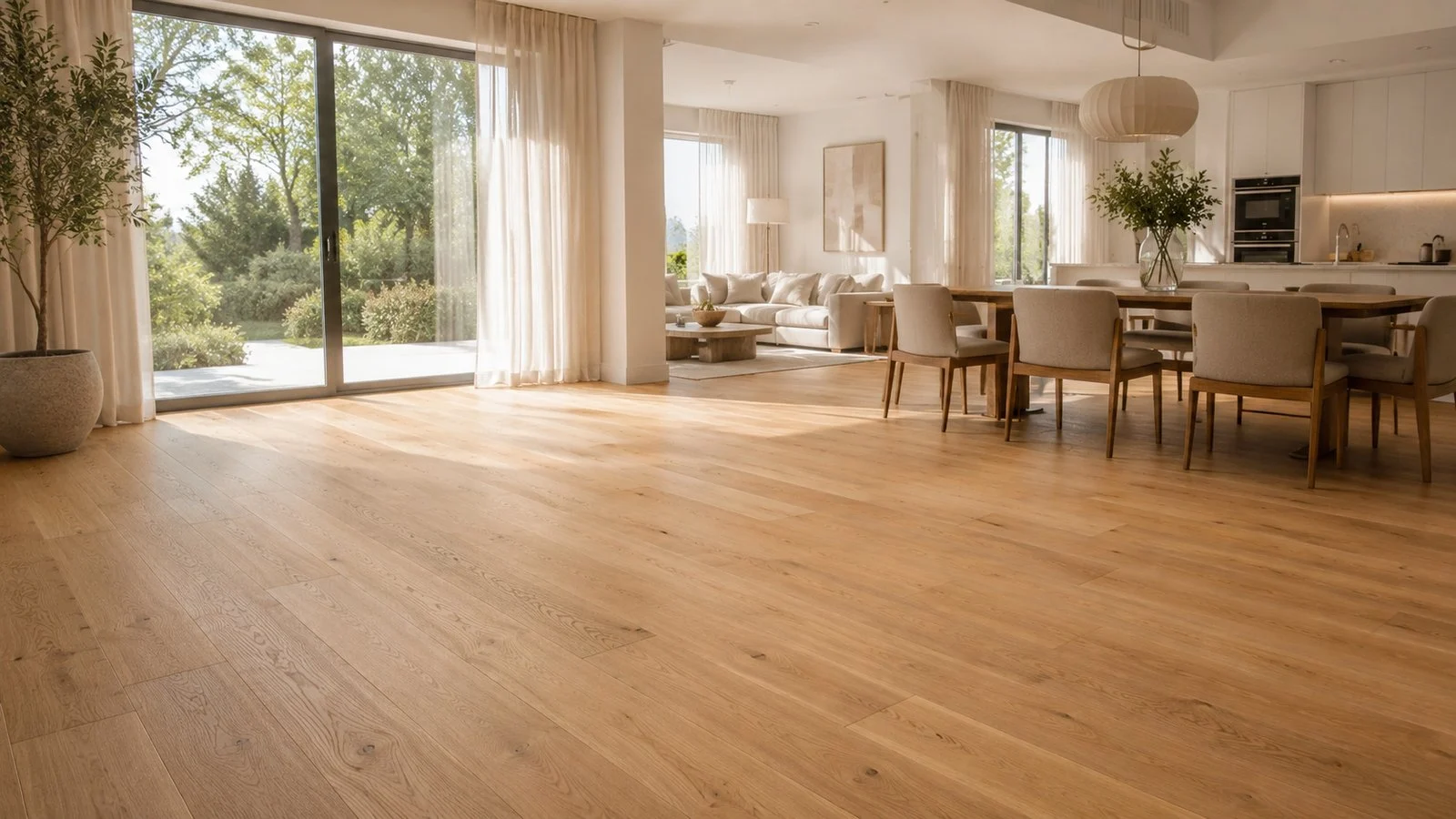 Parquet limpio en una casa