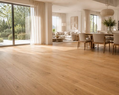 Parquet limpio en una casa